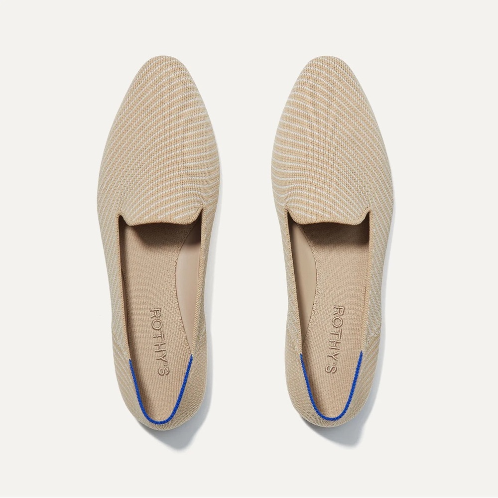 Rothy’s The Almond Loafer in Chai Twill Flats